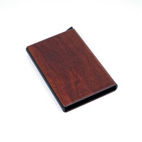 Dompet Kartu Otomatis Anti-magnetik Ramah Lingkungan dengan Logo Custom Kantong OPP Kayu