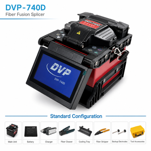 เครื่องเชื่อมต่อใยแก้วนำแสงแบบพกพาออลอินวัน น้ำหนักเบา พร้อมหน้าจอ LCD ความละเอียดสูง ที่หนีบ 3 in 1 ระบบทำความร้อนอัตโนมัติ - Product Image 2