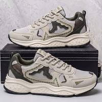 Hambo Fashion Nuovo Design Scarpe con Rialzo Traspiranti in Mesh Stile Dad Shoes Retrò con Plateau Scarpe Casual da Uomo che Aumentano l'Altezza