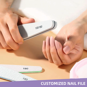 Toptan zımpara 80/80 100/180 tırnak törpüsü özel Logo farklı Grit tek kullanımlık Mini tırnak törpüsü s zımpara tırnak törpüsü tedarikçisi - Product Image 3