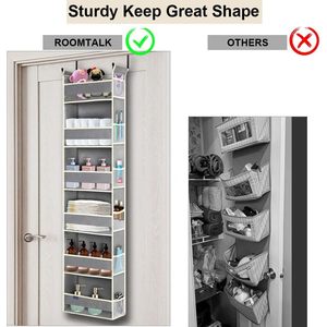 Over The Door Organizer 6 <b>Shelves</b> 12 Pockets Hanging Storage For Bathroom Bedroom Nursery Rectangular Non Woven Fabric - Product Image 3