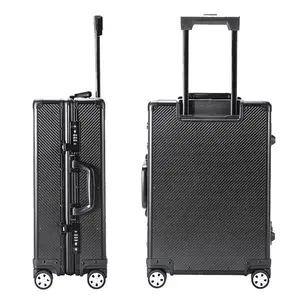 万向轮行李箱定制尺寸lunique最佳碳纤维随身行李箱碳纤维拉杆箱行李箱