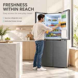 ตู้เย็น <span class=keywords><strong>4</strong></span> ประตู แบบเปิดฝรั่งเศส รุ่น 406L Smart Commercial Hotel Household ประหยัดพลังงานระดับ 1 - Product Image 5