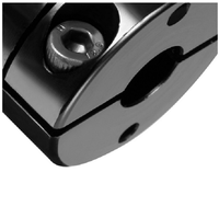 Accouplement de moteur à arbre en aluminium, coupleur rigide à serrage, anodisé noir, pour moteur pas à pas CNC, servomoteur, imprimante 3D, fabricant OEM