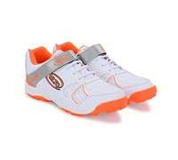 Chaussures de course et de cricket légères et respirantes pour hommes, orange et blanc, confortables, antidérapantes, durables, à enfiler, pour le quotidien, hiver et printemps