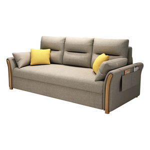 Divano Letto Pieghevole con Doppio Cuscino e Schienale per Piccoli Soggiorni, Facilmente Convertibile in Poltrona Letto - Product Image 1
