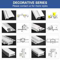 Profils de canal LED en aluminium courbé, flexibles, 15 mm, profil d'éclairage en aluminium flexible pour cloison sèche, plâtre, plafond