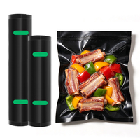 Film en rouleau thermoscellable transparent noir recyclable et épaissi pour aliments pour animaux, salades, aliments pour bébés, chewing-gums, sushis, lait et gelée