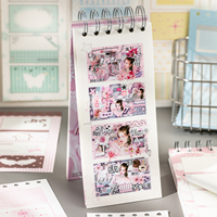 Cuaderno Espiral Personalizado Mr. Paper con Cuadrícula Colorida, Álbum de Recortes de 4 Paneles para Collage Estilo Salty, Diseño de Fotos y Dibujos Diarios