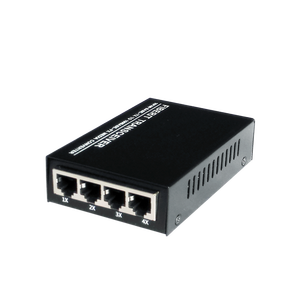 Meilleur Prix Promotionnel Convertisseur de Média Optique 4 RJ45 + Double Fibre 10/100M Transceiver Optique Monomode Double Fibre - Product Image 1