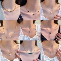 Collier en acier inoxydable Resoul Aesthetic pour femme, pendentif en zircone, bijoux délicats