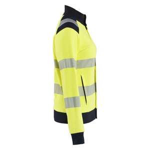 BLAKLADER - 347117623389XS Sweatshirt Multinorm Hi-Vis Femme Zip Hi-vis jaune/bleu marine-EAN 7330509891605 HI-VIS WORKWEAR - Product Image 4