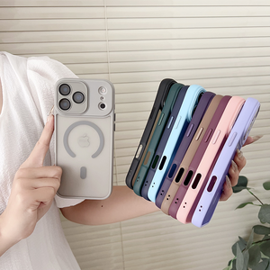 Coque de téléphone portable antichoc en TPU+PC avec anneau magnétique pour 16 Pro Max, style mat effet peau - Product Image 3