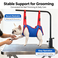 Hamac de toilettage pour animaux de compagnie en maille, pour chats et chiens, avec sangle réglable en nylon, vente en gros OEM ODM