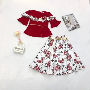 Elsali 2023 Latest 5-8 Years Kids Wear Children's Dresses Flower Girls Party Dress For Children's Clothing Sets