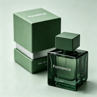 Flacon de parfum de luxe au design cube, couleur personnalisée, flacons pour parfums rechargeables 50 ml 100 ml, flacon de parfum en verre, boîte cadeau
