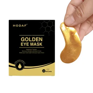 Coussinets pour les yeux en gel de collagène Or Hydrogel Masque anti-rides Nourrissant et hydratant Cristal Doré Traitement sous les yeux