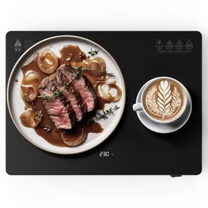 Commercial Hot Plate 150C Coil Heating Tempered Glass Touch <b>Timer</b> Child Lock Anti-Scald 24H Run Restaurant Hotel Buffet High-Pow - Product Image 1