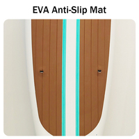 Planche de SUP Gonflable Personnalisée OEM/ODM d'Usine en Gros, Surfboard Souple en PVC pour Plage, WELLJION SB25003 Bleu pour Usage Offshore