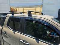 Roahtrip Einfach zu Installierende Schwarze Aluminium-Legierung Dachträger |   Geräuscharmes Design für eine leise Fahrt |   Universell Passender Auto-Dachgepäckträger mit 75kg Tragfähigkeit