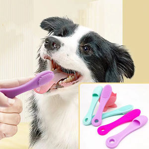 Silikon Hund & Katze Finger Zahnbürste Ergonomische weiche Haustier Zahnpflege Günstiger Preis Hohe Qualität - Product Image 2