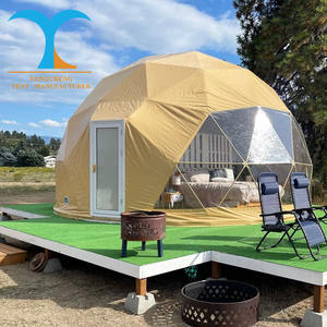 Fábrica al por mayor <span class=keywords><strong>de</strong></span> lujo <span class=keywords><strong>de</strong></span> acero cúpula tienda <span class=keywords><strong>casa</strong></span> iglú cúpulas geodésicas Camping para 6 M Domo Geodesico tiendas <span class=keywords><strong>de</strong></span> campaña con energía Solar - Product Image 5