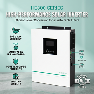 Série HE300 Onduleur solaire hybride à onde sinusoïdale pure monophasé avec contrôleur de charge MPPT intégré HE300-4200-T Offre une qualité supérieure et une alimentation propre - Product Image 1