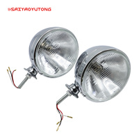 6014 classique Vintage voiture Modification 7 pouces bande de phare ronde H4 ampoule phare pour moto et éclairage de voiture