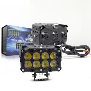 Phare avant à LED pour moto à 8 lentilles, éclairage automatique extérieur, projecteur bicolore jaune et blanc, feux auxiliaires antibrouillard pour Jeep et SUV - Product Image 2