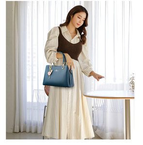 กระเป๋าถือวินเทจขนาดใหญ่ กระเป๋าสะพายไหล่แฟชั่นคุณภาพสูง กระเป๋าหูหิ้วดีไซน์เนอร์สำหรับผู้หญิง กระเป๋าสะพายข้างลำลองสำหรับช้อปปิ้ง - Product Image 3