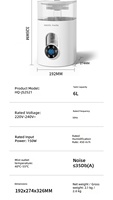 Humidificateur ultrasonique Haoqi, stérilisation, grande capacité, faible bruit, télécommande, éclairage LED, design portable pour la maison et le bureau