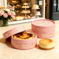 Emballage personnalisé en tube de papier kraft de qualité alimentaire, écologique, pour gâteaux, desserts et cheesecakes