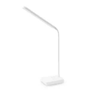 Großhandel studie tisch lampe schreibtisch lampen-Flexible USB-Schreibtisch lampen Abdeckung Dimmbar Verstellbarer Ständer Study Slim LED-Tisch leuchte