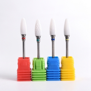 Fraise conique en céramique pour ongles, forme balle, pour nettoyage des cuticules, élimination de la poudre acrylique, outil rotatif de manucure - Product Image 2