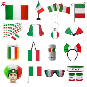 Set Personalizzato per Tifosi di Calcio Italiani, Parrucca, Bandiera, Borsa e Occhiali da Sole per il Campionato 2026 - Product Image 1