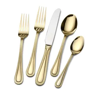 England Sheffield Flatware set 48pcs kings harley bead canteen lunch cutlery sets for restaurant hotel wedding silverware