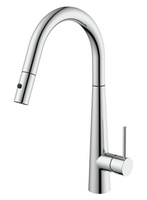 Robinet de cuisine chromé contemporain de haute qualité, certifié Watermark australien, en cuivre, à montage sur comptoir, flexible, pour usage hôtelier, avec cartouche céramique
