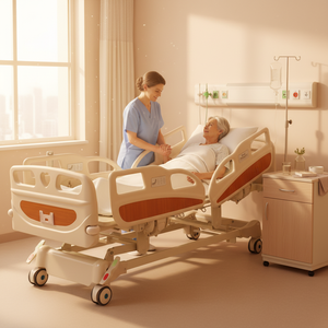 Cama de <span class=keywords><strong>Hospital</strong></span> Eléctrica para Pacientes Clínicos en UCI, con 3/5/7 Funciones - Product Image 2