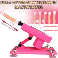 Machine sexuelle télescopique entièrement automatique à vitesse réglable multi-angles avec godemiché push-pull, équipement de bondage sexuel pour adultes