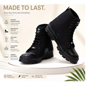 High Ankle Men Genuine Leather Casual Boots Premium Fashion Durable Lace-Up Boots Outdoor Work Walking Shoes Non-Slip Sole - Product Image 5