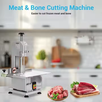 Trancheuse à viande électrique Trancheuse à viande automatique avec épaisseur réglable Utilisation de restaurant pour couper la viande congelée Machine à scier les os