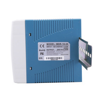Alimentation sur rail DIN MDR-10-24 SZMW avec conception de sécurité isolée à faible émission de chaleur, indicateur LED pour appareils terminaux IoT intelligents, CE & RoHS