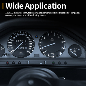 7pcs 12V <span class=keywords><strong>LED</strong></span> chỉ số kim loại không thấm nước tín hiệu đèn ánh sáng 12mm Đường kính tín hiệu <span class=keywords><strong>LED</strong></span> chỉ số Pilot Dash ánh sáng với 300mm dây - Product Image 6