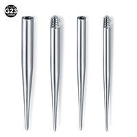 ASTM F136 티타늄 바디 피어싱 삽입용 테이퍼 핀 라브렛 립 코 니플 더멀 풀핀 도구