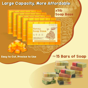 Base di Sapone Trasparente Infuso al Miele Biologico, Glicerina Pura Naturale, Senza Parabeni, Senza Sostanze Chimiche Aggressive, Idratante e Delicato per la Produzione di Sapone - Product Image 2