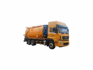 Camión de Vacío Dongfeng D7V 6x4 de 3 Ejes y 10 Ruedas, Fabricante de Camiones de Vacío con Tanque de 18-22m³, Bomba de Vacío Accionada por Motor Auxiliar - Product Image 1