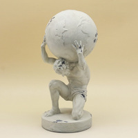 Sculpture de Titan lanceur de balles en résine, design moderne et épuré, décoration créative pour la maison, le bureau et le salon