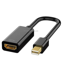 Câble adaptateur Mini DP vers HDTV 4K avec gaine en PVC et blindage tressé pour moniteur, projecteur, ordinateur