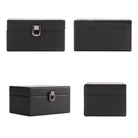 Boîte de rangement de luxe en similicuir PU, étui organisateur personnalisé, boîte Faraday anti-RFID pour téléphone, montre connectée, clé de voiture