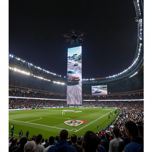 Pantalla Textil LED Voladora de 5*10M para Exteriores, Publicidad en Escenarios, Bandera Publicitaria Voladora a Todo Color, Resistente al Agua, P25 Píxeles - Product Image 1